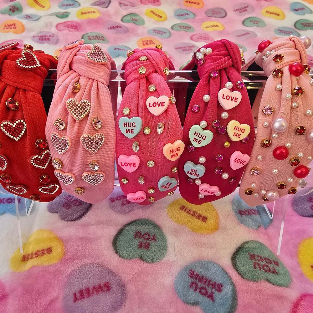 Valentine's Day Embellished Knotted Headband